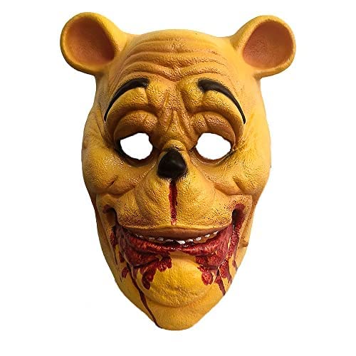 REVYV Winnie Pooh Blut und Honig Latex Cosplay Maske Erwachsene Verstellbares Gummiband Halloween Dress Up Zubehör (Halbes Gesicht) von REVYV
