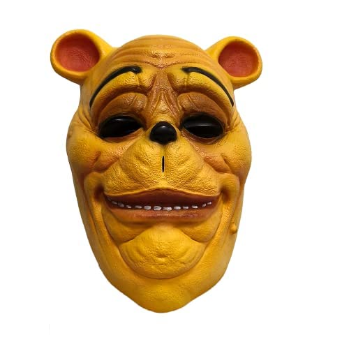 REVYV Winnie Pooh Blut und Honig Latex Cosplay Maske Erwachsene Verstellbares Gummiband Halloween Dress Up Zubehör (Vollgesicht) von REVYV