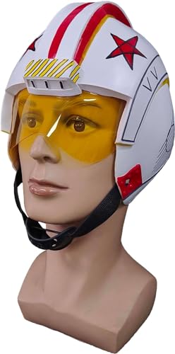 Rebel Pilot Latex Maske Replik Cosplay Zubehör für Erwachsene Perfekt für Halloween Kostümpartys von REVYV