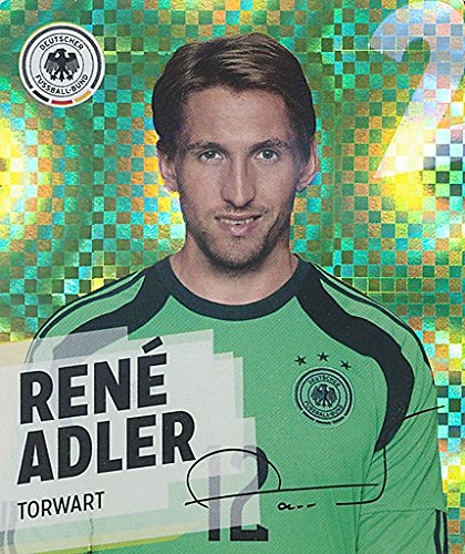 GLITZER KARTE / REWE DFB WM 2014 Rene Adler Nr. 2 / 34 Sammelkarte Sticker von REWE / DFB
