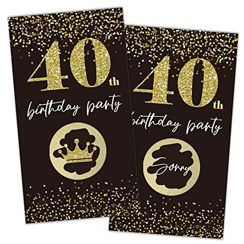 REWIDPARTY Spielkarten zum 40. Geburtstag, zum 40. Geburtstag, zum Rubbeln, 32 Stück, für Kinder und Erwachsene von REWIDPARTY