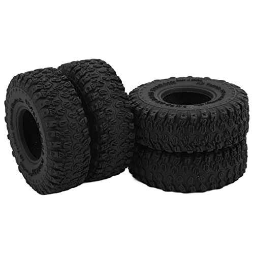 1.0in RC Car Tire Skins | Skull Hand Claw Tread for 1/24 Scale Versions | High - Grip Rubber Replacement Tires for Axial SCX24 / Climbing Cars | 4PCS Set, 20mm Width, 54mm von REXVTNS