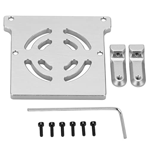 Aluminiumlegierung Receiver Rack | SCX24 Upgrade -Teile für axiale AXI90081 / AXI00001 / AXI00002 | Leichte robuste Ersatzhalterung für 1/24 RC -Autos (Silver) von REXVTNS