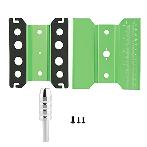 RC Model Car Repair Stand | Rotation Work Station for 1/8 & 1/10 Scale | Adjustable Height 80-136mm / 3.2-5.4in | Sturdy Aluminum Alloy with Lockable Base (Green) von REXVTNS