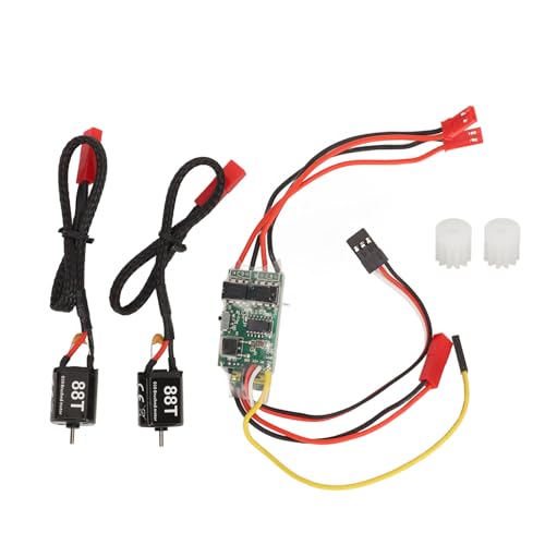 REXVTNS 10A Brushed ESC | Dual Way Bidirectional Speed Controller for RC Model Ship/Vehicle | 88T Motor, 6V - 14V, 5A x 2 Output | Interference Protected & Efficient Heat Dissipation REXVTNS 10A Brushed ESC | Dual Way Bidirectional Speed Controller for RC Model Ship/Vehicle | 88T Motor, 6V - 14V, 5A x 2 Output | Interference Protected & Efficient Heat Dissipation von REXVTNS