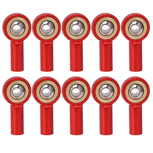 REXVTNS 10pcs RC M2 Ball Connector | Nicht -oxidierende Aluminiumlegierung für RC -Autos/Roboter | Niedrig Gewicht RC Link Ball Connector Halter | Nicht ätzend und robust (Red) von REXVTNS