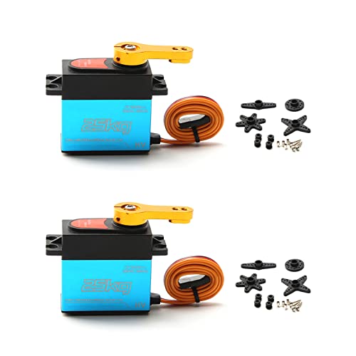 REXVTNS 25KG Digital Servo 2pcs | High Performance Stainless Steel Gear | 180° Rotation for RC Cars/Crawlers/Robots | Splash - Proof & Non - Blocking | 25T Servo Arm Included REXVTNS 25KG Digital Servo 2pcs | High Performance Stainless Steel Gear | 180° Rotation for RC Cars/Crawlers/Robots | Splash - Proof & Non - Blocking | 25T Servo Arm Included von REXVTNS