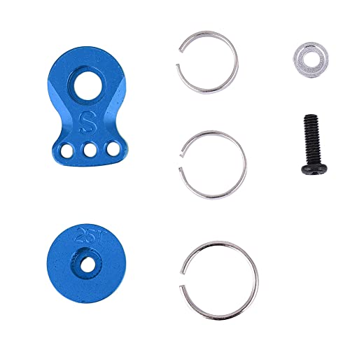REXVTNS 25T Puffer Metallstahl -Stahllinggetriebe Arm | Ersatz für 1/10 & 1/8 RC -Autos | CNC Maschinierte Aluminiumlegierung | DIY RC -Fahrzeugzubehör (S -Modell) (Blue (N10220NB)) von REXVTNS