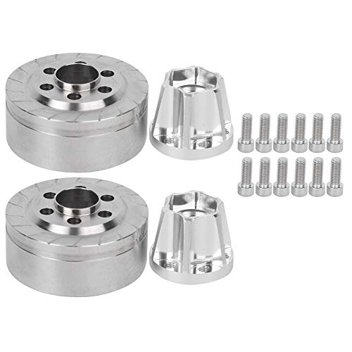 REXVTNS 2pcs Rad Rim Gegengewicht Set für SCX10II 90046 90047 | Edelstahlgewicht für 1/10 RC Crawler Car | Verbesserung des Kletterns & Stabilität | Unterer Massenschwerpunkt (Silver) von REXVTNS