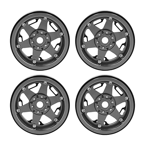 REXVTNS 4 PCS 2,2 -Zoll -Aluminiumlegierung RC Rad Hub | Universeller Ersatz für 1/10 RC Crawler/Major Brands/Axial Scx10 | CNC für verbesserte Stabilität und Robustheit bearbeitet (Ti) von REXVTNS