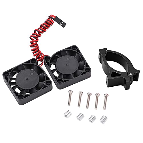 REXVTNS 40x40mm RC Motor Cooling Fan | Aluminum Alloy Blades for 4068 4268 4274 4275 Motors | 42mm Diameter Compatible with RC Cars/Drones | 5V DC (Black) von REXVTNS