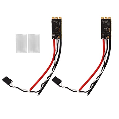 REXVTNS 45A Brushless ESC Speed Controller | BLHeli S & DSHOT600 for FPV/Racing Drones | 2-6S Lipo Battery | LED Lighting & Smooth Transmission | 2pcs von REXVTNS