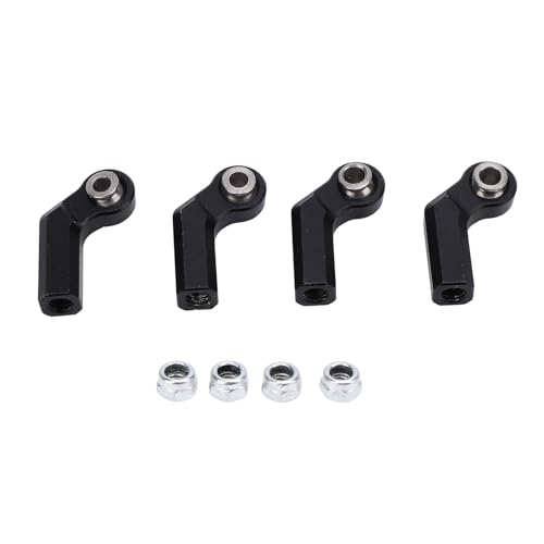 REXVTNS 4PCS Metal Ball Joint Alloy 7.0mm M4 Thread | High Accuracy RC Car Ball Joint for 1/10 Scale Vehicles | Steering/Suspension Upgrade | 4 Nuts Included (Black) von REXVTNS