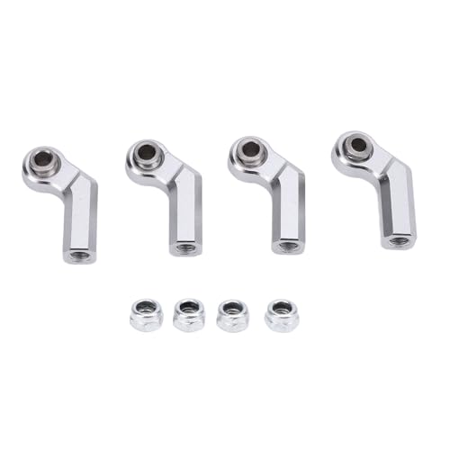 REXVTNS 4PCS Metal Ball Joint Alloy 7.0mm M4 Thread | High Accuracy RC Car Ball Joint for 1/10 Scale Vehicles | Steering/Suspension Upgrade | 4 Nuts Included (Silver) von REXVTNS