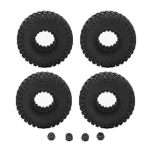 4Pcs SCX24 RC Tires | Strong Rubber with Secure - Grip Nuts | Heavy Duty 1/24 Scale Tires for Axial SCX24 RC Cars/Crawlers | High Grip & Shock Absorption for Rough Terrain 4Pcs SCX24 RC Tires | Strong Rubber with Secure - Grip Nuts | Heavy Duty 1/24 Scale Tires for Axial SCX24 RC Cars/Crawlers | High Grip & Shock Absorption for Rough Terrain von REXVTNS