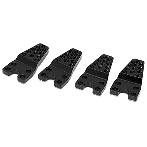 REXVTNS 4pcs Aluminum Alloy Shock Absorber Mount for SCX10 | 1/10 RC Crawler Upgrade Parts | Lightweight & Sturdy for Enhanced Performance (Black) von REXVTNS