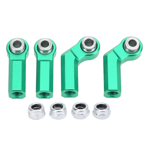 REXVTNS 4pcs Metallkugelgelenke für 1/10 RC -Auto | M4 -Gewinde 7,0mm CW Link Stange Endballköpfe | 2 Ellbogen & 2 Gerade für das Lenk- / Aufhängungssystem | Legierungsmaterial mit Abrieb (Green) von REXVTNS