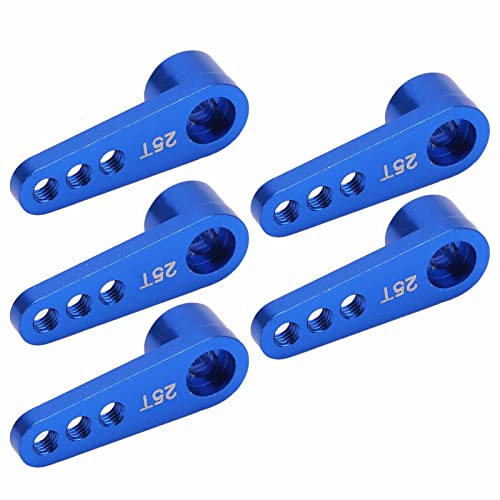 REXVTNS 5Pcs 25T Servo Horns | Aluminum Alloy Steering Servo Arms for 02073 / 996R / MG946R / E9001 | Lightweight & Sturdy RC Car Upgrade Parts von REXVTNS