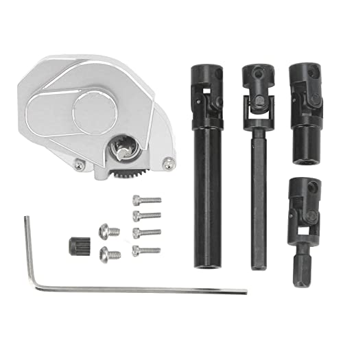 REXVTNS Aluminiumlegierung RC Car Getriebe- und Antriebswelle Set | Kompatibel für axiale SCX24 1/24 RC -Autos | Hoch - Leistungsersatz für AXI00001 / AXI00002 | Robust und rostfrei (Silver) von REXVTNS