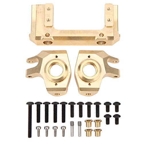 REXVTNS Brass RC Bumper Bracket & Steering Knuckle for SCX10 II / 90046/90047 | Lowers Center of Balance | Solid Brass Construction von REXVTNS