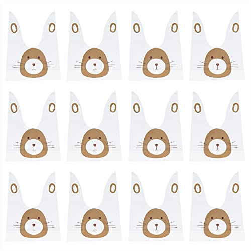 REXVTNS Eva Lange Ohr -Snacks -Taschen 50pcs | 9,1x5,3 Zoll Safe Backverpackung | DIY Treat Bags für Frühlingsbonbons / Popcorn / Cookies (Cookie Bags—50 Cute Mole) von REXVTNS