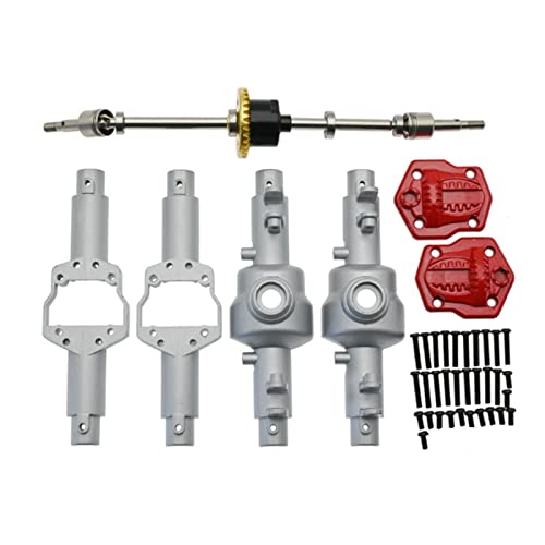 REXVTNS Metal Front Differential Axle for MN86K MN86KS | Aluminum Alloy & Heightened Design | Upgrade for Stability/Climbing | RC Car Part (Silver) von REXVTNS