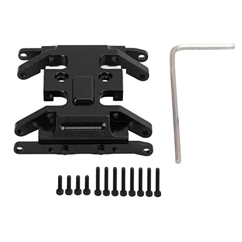 REXVTNS RC Aluminiumlegierung mittlerer Getriebeplatte | Hochfestige CNC für axiale SCX24 / AXI90081 / AXI00001 | Leichte und robuste Fernbedienungsauto -Teile (Black BL) von REXVTNS