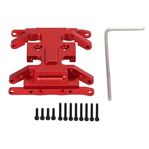 RC Aluminiumlegierung mittlerer Getriebeplatte | Hochfestige CNC für axiale SCX24 / AXI90081 / AXI00001 | Leichte und robuste Fernbedienungsauto -Teile (Red R) von REXVTNS