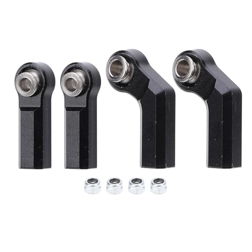 REXVTNS RC Car Ball Joint 4Pcs M4 7.0mm | High Strength Alloy for 1/10 Scale Cars | Curved & Straight Design | Easy Plug & Play Replacement (Black) von REXVTNS