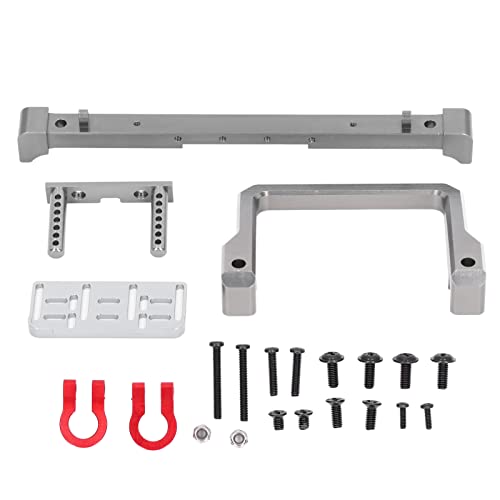 REXVTNS RC Front Bumper for MN999 / SCX10 / AXIAL 1/10 Scale Crawler | Aluminum Alloy Guard - Collision Bar with Winch Base | Authentic - Simulation Replacement Part | 2.4G 4WD Off - (Ti Color) von REXVTNS