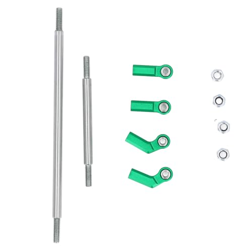 REXVTNS RC Linkage Links Stange Set 104mm | 7 mm Kugelgelenklenker für 1/10 VP F10 Phoenix Achsbrücke | Hochfestigkeit Aluminiumlegierung Servo -Stange/Enhancement -Kit (Green) von REXVTNS