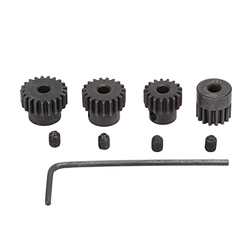 RC Motor Pinion Gear Set 48P 3.175mm | 15T 17T 19T 21T Gears for 1/10 RC Car | Powder Metallurgy with Protective - Oxidation Layer | Includes 4 Gears & Screws/Wrench RC Motor Pinion Gear Set 48P 3.175mm | 15T 17T 19T 21T Gears for 1/10 RC Car | Powder Metallurgy with Protective - Oxidation Layer | Includes 4 Gears & Screws/Wrench von REXVTNS