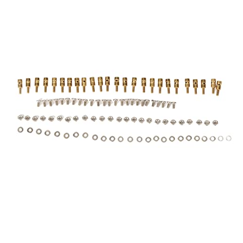 REXVTNS RC Push Rod Linkage Stopper Schnellanmieter | Messingmaterial für Miniaturboot/Flugzeug/Hubschrauber | 25 Sets mit Schraubenmutterndichtungen | Robust und einfach zu (1.0mm) von REXVTNS