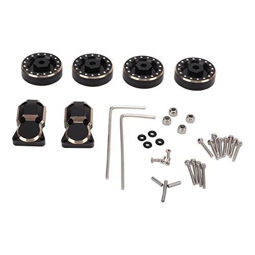 REXVTNS RC Wheel Hub Counterweight Brass Axle Cover Kit | Replacement for Axial SCX24 1/24 RC Vehicle | Enhances Balance & Stability | 20mm Counterweight Diameter, 72g Weight von REXVTNS