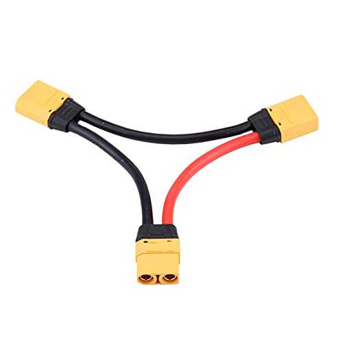 REXVTNS XT90 Connector Cable 10AWG | 200℃ Heat Tolerant & Secure Insulation | RC Battery Adapter for ESC/Drone/Equipment | 2 Male & 1 Female Plugs, Lightweight Design REXVTNS XT90 Connector Cable 10AWG | 200℃ Heat Tolerant & Secure Insulation | RC Battery Adapter for ESC/Drone/Equipment | 2 Male & 1 Female Plugs, Lightweight Design von REXVTNS