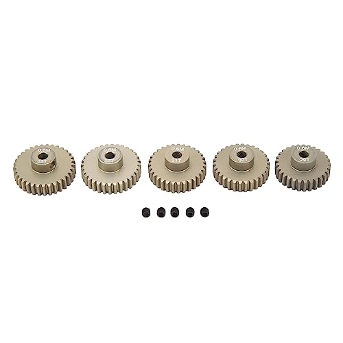 REXVTNS Zahnräder, 5 Zahnradsatz, Ritzelrad, M0.6 Modul 3,175 mm Blende Ritzelgetriebe Aluminiumlegierung Motorgetriebe 29T 30T 31T 32T 33T Reduktion Ausrüstung RC Car Crawler REXVTNS Zahnräder, 5 Zahnradsatz, Ritzelrad, M0.6 Modul 3,175 mm Blende Ritzelgetriebe Aluminiumlegierung Motorgetriebe 29T 30T 31T 32T 33T Reduktion Ausrüstung RC Car Crawler von REXVTNS