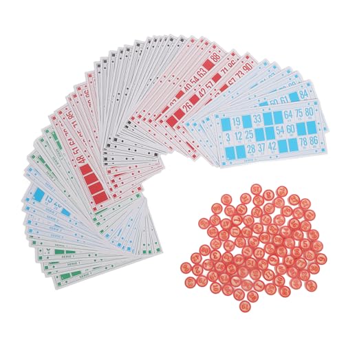 Russian Lotto Board Game Set | Classic Family Game for Adults & Young Players | Develops Logical Thinking & Concentration | Lightweight Plastic with 90 Containers & 48 Cards von REXVTNS