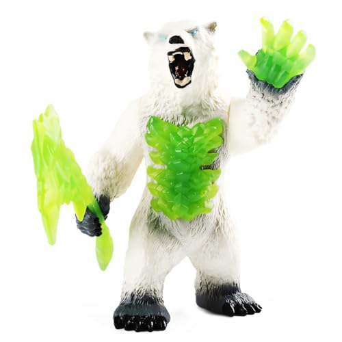 REYOK Eisbär,Bär Tierfiguren Spielzeug,Bärmodell Kuchendeko Geburtstag Deko, Kuchen Dekorationen, Realistische Kuchenaufsatz Tortendeko Junge für Kinder von REYOK