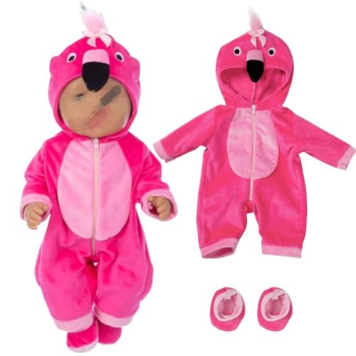 Rose Baby puppenkleidung, Puppenkleidung Outfits Latzhose für 13-18 Zoll Puppe, Baby Puppen Süße Outfits Zubehör für Junge und Mädchen Geburtstagsgeschenk ((Ausgenommen Puppen)) von REYOK