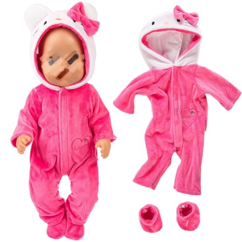Rose Kätzchen Baby puppenkleidung, Kleidung Outfits für Baby Puppen für 13-18 Zoll Americal Girl Baby Puppen, Baby Puppen Süße Outfits Zubehör für Junge und Mädchen Geburtstagsgeschenk(Hors poupées) von REYOK