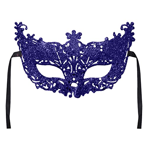REYYOISKA Damen Maske Venezianische Maske Schwarz Augenmaske Maskerade Maske für Halloween Karneval Party Kostüm Ball Verkleidung für Herren und Damen (Violett, One Size) von REYYOISKA