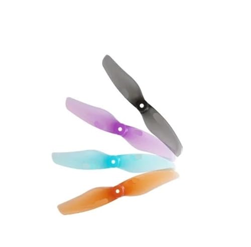 Geeignet für Freestyle 5,1 cm (2 Zoll) unbemannte Luftfahrzeuge im Innenbereich, kompatibel mit 12 Paaren (12 CW + 12 CCW) 2008, 2 x 0,8 51 mm 2-Blatt-PC-Propeller (12 Paar, grau) von REwNXA