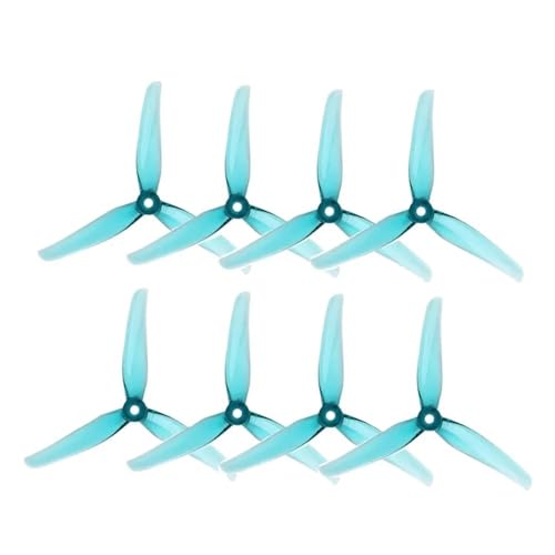 Geeignet für Freestyle-Drohnenwettbewerbe mit 12,7 cm (5 Zoll), kompatibel mit F5/5140 12,7 cm Dreiblatt-Propellern mit 5 mm Befestigungslöchern (4 Paar) (4 Paar F5 blau) von REwNXA