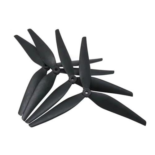 Geeignet für RC 10X5X3 9X5X3 10X5.5X3 1050 9050 1055 25.4 cm 22.9 cm 3 schwarze Carbon-verstärkte Nylon-Drohnen-Propeller (2 Paar) (9 x 5 x 3) von REwNXA