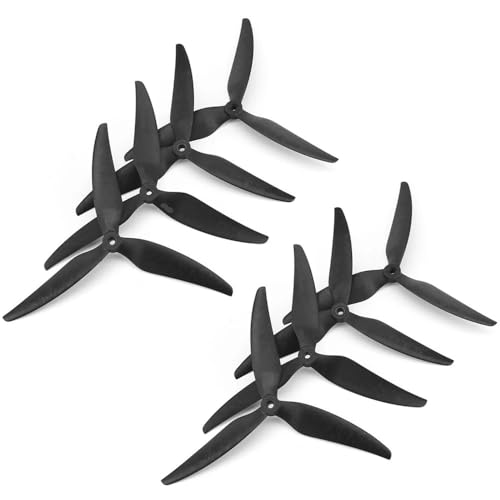 Geeignet für Racing 8060 20,3 x 15,2 x 7,6 cm, glasfaserverstärktes Nylon, 3-Blatt-CW-CCW-Drohnenteile (8 Stück) von REwNXA