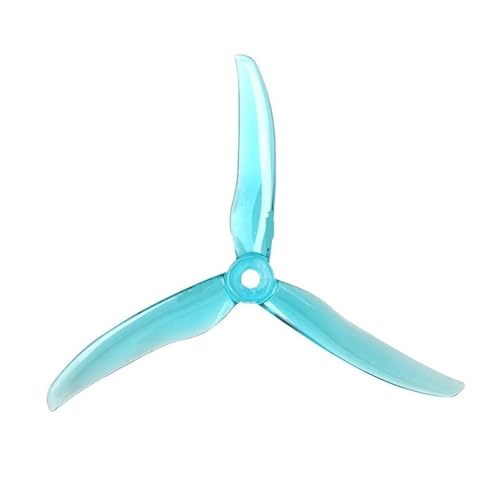 Geeignet für ferngesteuerte Renn-Drohnenteile, kompatibel mit T5143S 5143 V2 3-Blatt-5,1 Zoll 5 mm Loch (24 Stück/12 Paar) (24 Stück blau) von REwNXA