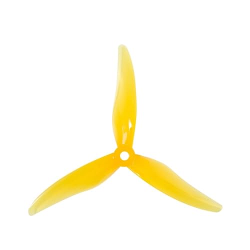 Passend für geeignet Kompatibel mit Ersatzteilen von Racing Freestyle 12,7 cm unbemannten Luftfahrzeugen, verwendet kompatibel mit 51477 5,1 x 4,77 x 3 3-Blatt-Propellern. (6 Paar) (6 Paar gelb) von REwNXA