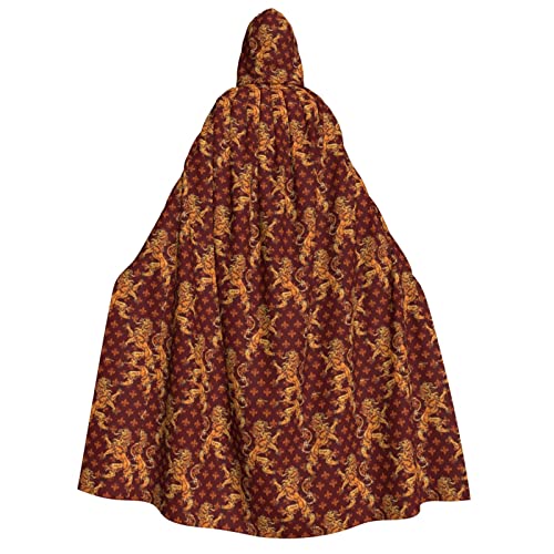 RFSHOP Mittelalter Gold Löwen Gold Kapuzenmantel Erwachsene Umhang Langer Umhang Hoodie für Weihnachten Halloween Unisex Coole Cosplay Kostüme RFSHOP Mittelalter Gold Löwen Gold Kapuzenmantel Erwachsene Umhang Langer Umhang Hoodie für Weihnachten Halloween Unisex Coole Cosplay Kostüme von RFSHOP