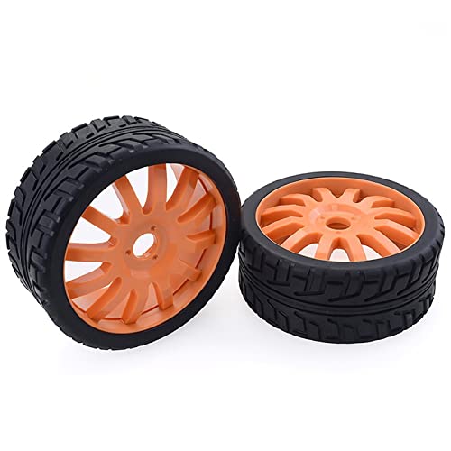 RFVBG 100-mm-Gummireifen, Räder, 17 mm Sechskant, Redcat for HSP, HPI, for Kyosho, Hobao Team, LOSI, Carson, 1/8 Buggy On-Road RC Car RC-Autoreifen(2pcs F08426B) von RFVBG