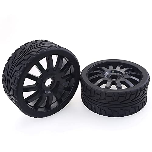 RFVBG 100-mm-Gummireifen, Räder, 17 mm Sechskant, Redcat for HSP, HPI, for Kyosho, Hobao Team, LOSI, Carson, 1/8 Buggy On-Road RC Car RC-Autoreifen(2pcs F08426C) von RFVBG
